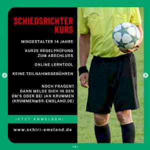 Neue Schiedsrichter Lehrgänge