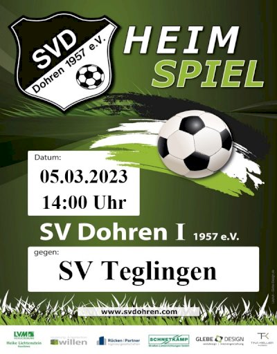 SVD vs. SV Teglingen / 05.03.2023 um 14 Uhr