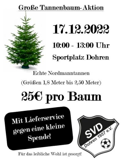 Verkauf von Tannenbäumen