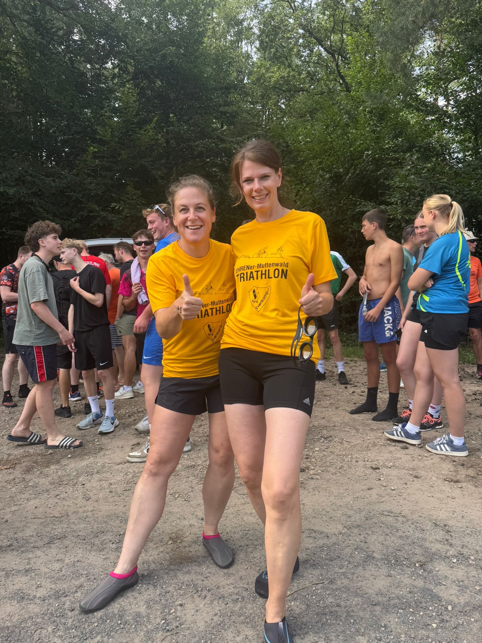 Dohrener Lauffreunde beim Ehrener-Muttenwald Thriathlon
