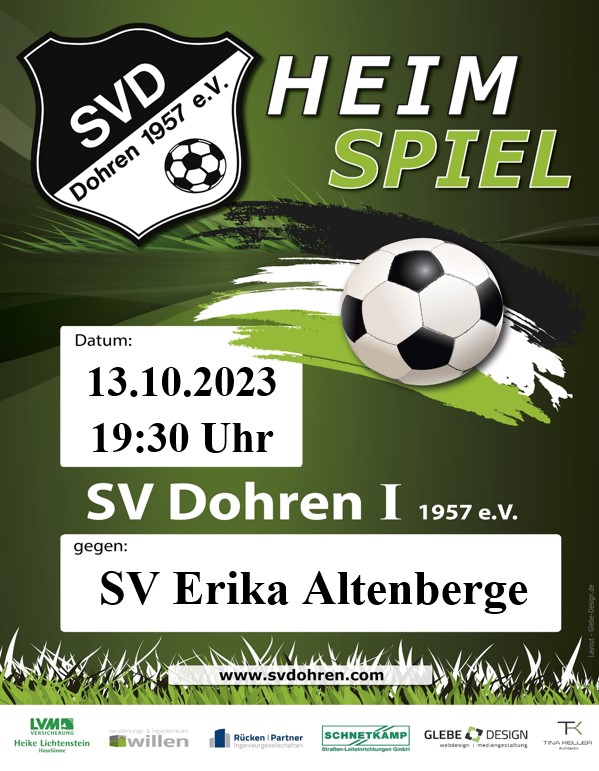 Vorbericht SV Dohren vs. SV Erika Altenberge
