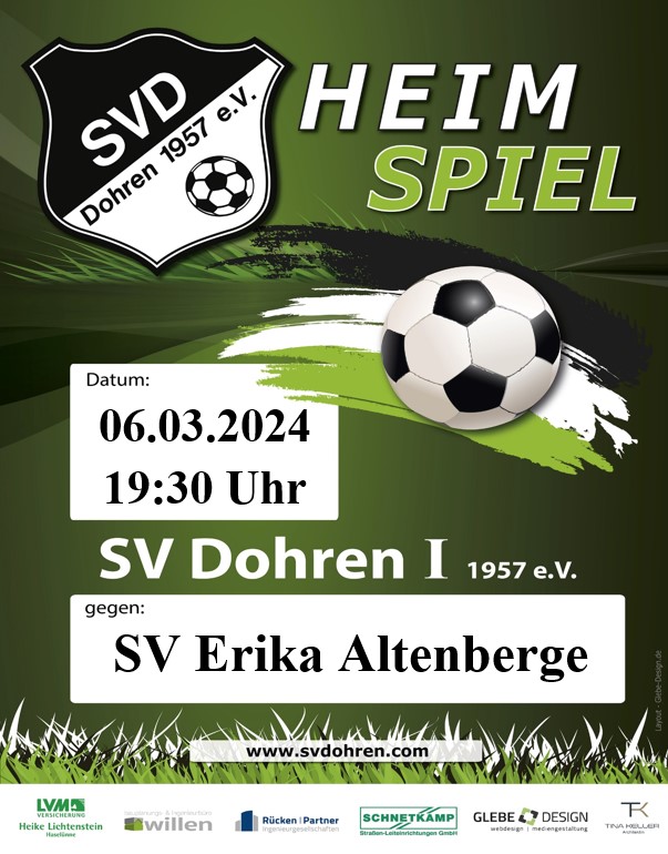 Vorbericht SVD vs. SV Erika Altenberge