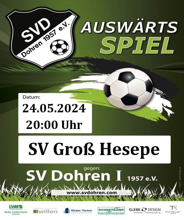 Vorbericht SV Groß Hesepe vs. SV Dohren