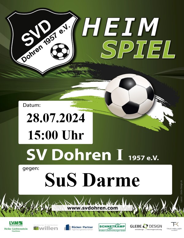 Vorbericht: SV Dohren vs. SuS Darme