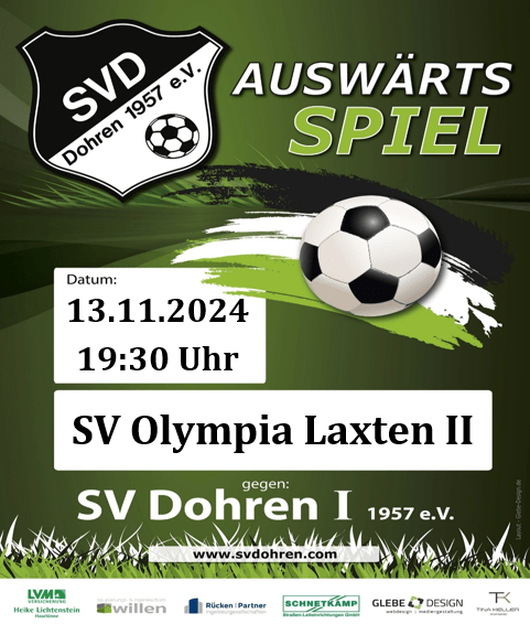 Vorbericht: SV Olympia Laxten II vs. SV Dohren