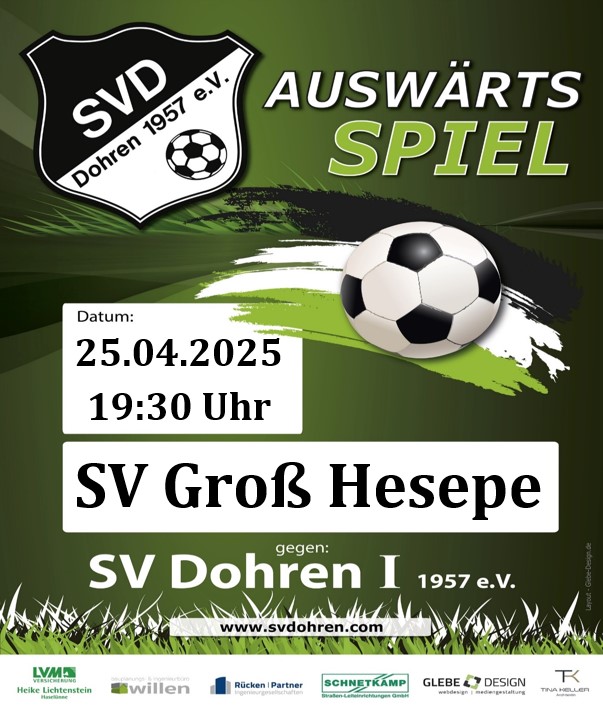 Vorbericht: SV Groß Hesepe vs. SV Dohren