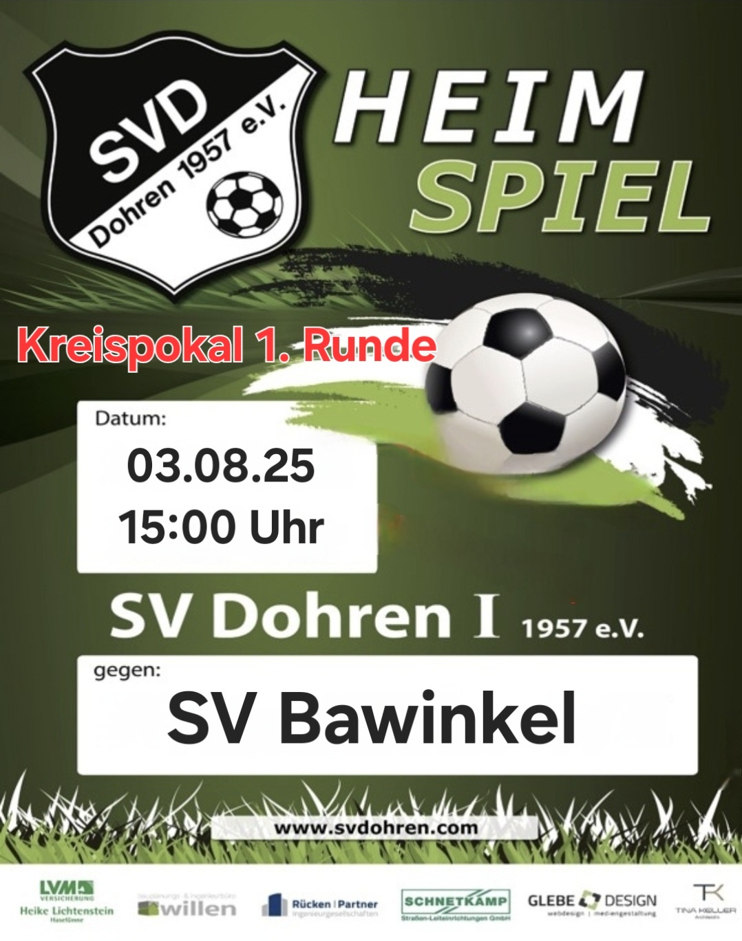 SV Dohren gegen Bawinkel im Pokal