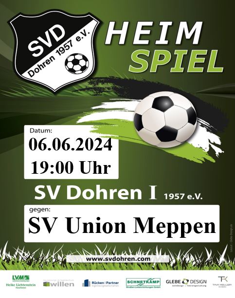 Vorbericht SV Dohren vs. SV Union Meppen