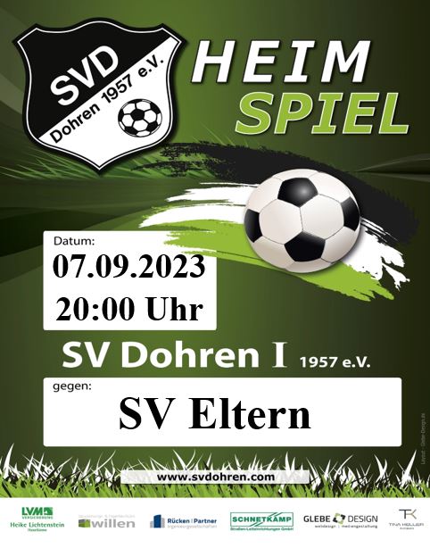 Vorbericht SV Dohren vs. SV Eltern