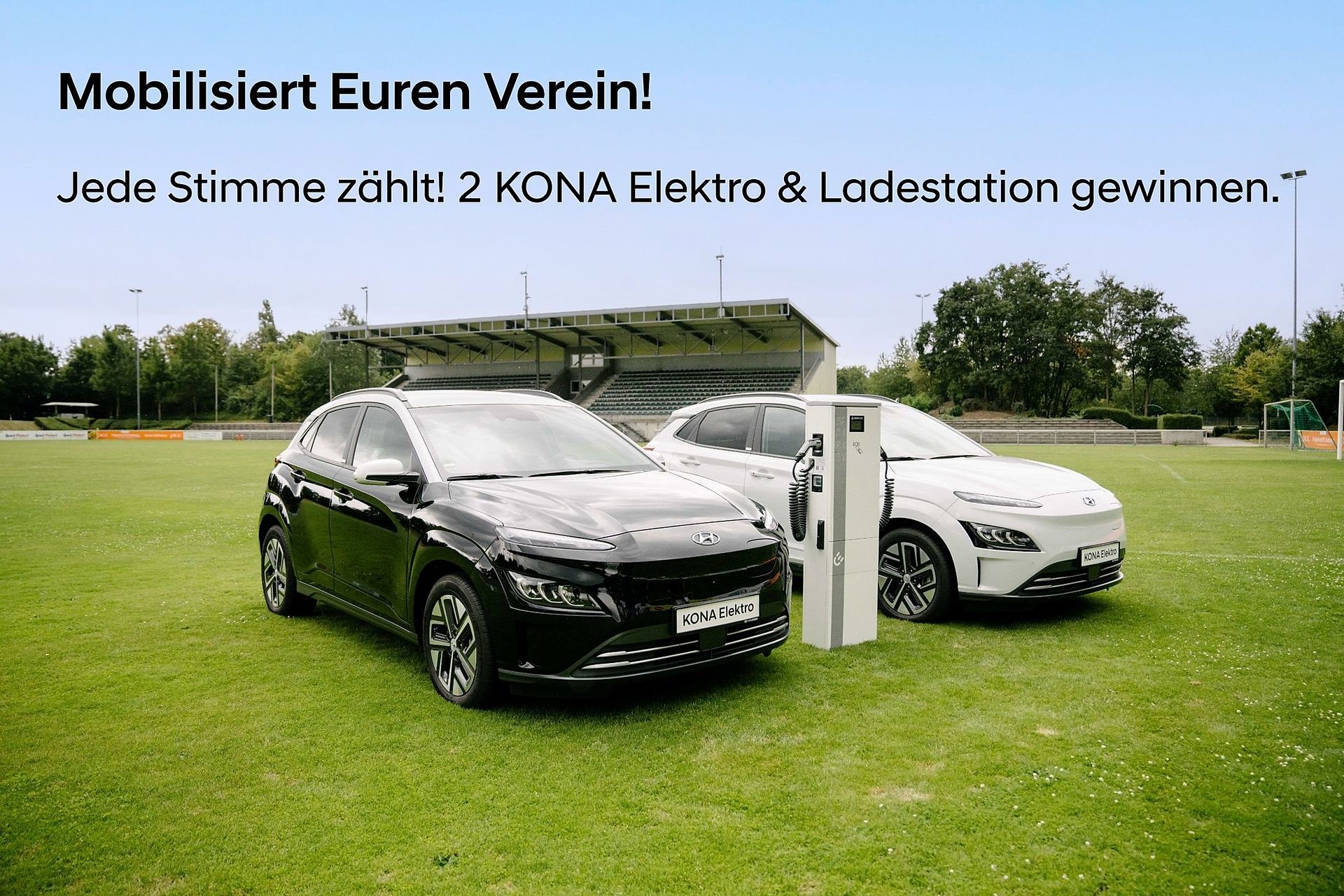 Gewinne ein E-Auto für 1 Jahr und eine Ladesäule für den Verein